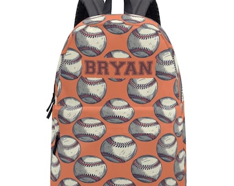 Personalized Baseball Backpack – Custom Name Kids School Bag, Softball Sports Rucksack