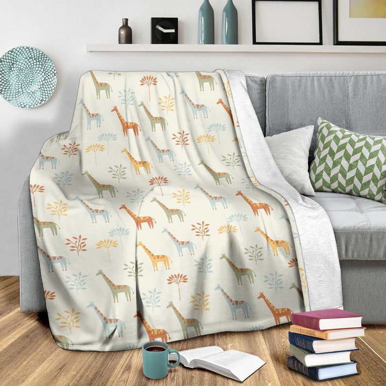 Giraffe Blanket Giraffe Throw Blanket Giraffe Fleece Etsy