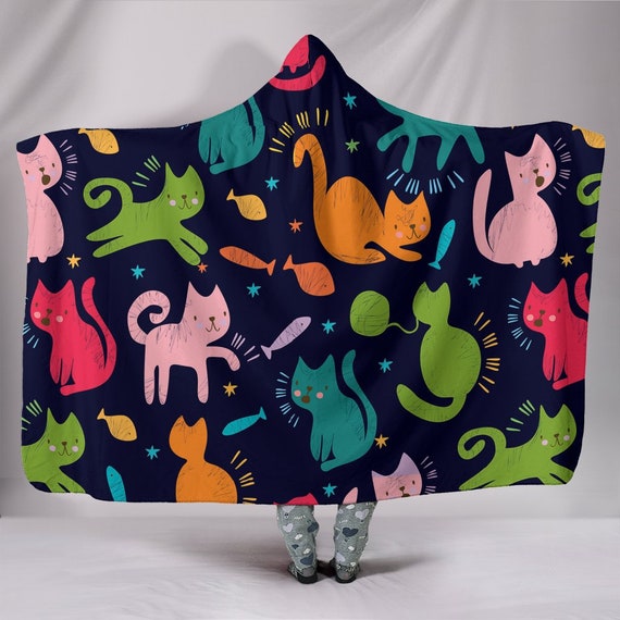 Cat hooded blanket for adults cheap