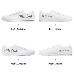 Personliga brudskor - Anpassade sneakers för bröllop med namn och datum bild 8