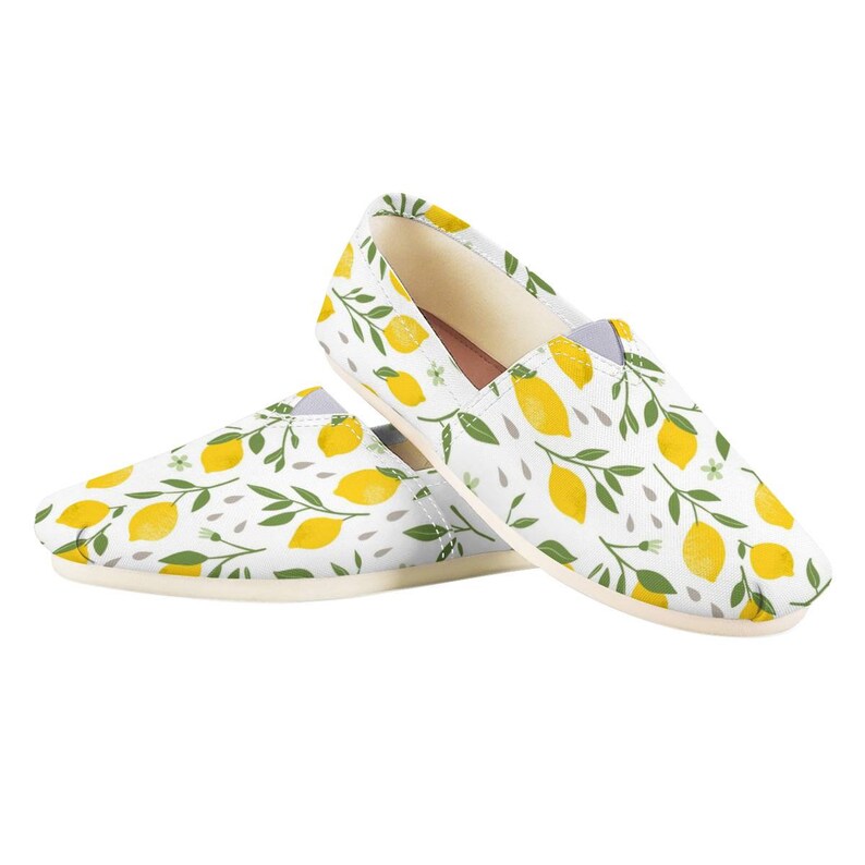 lemon canvas shoes