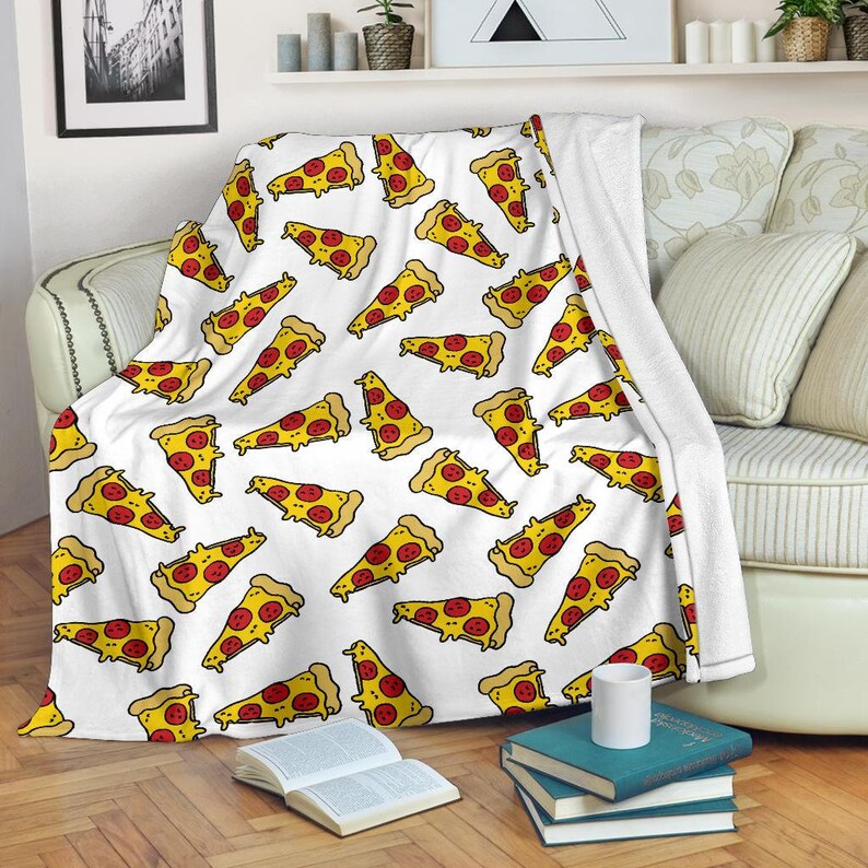 Pizza Blanket Pizza Throw Blanket Pizza Fleece Blanket Etsy