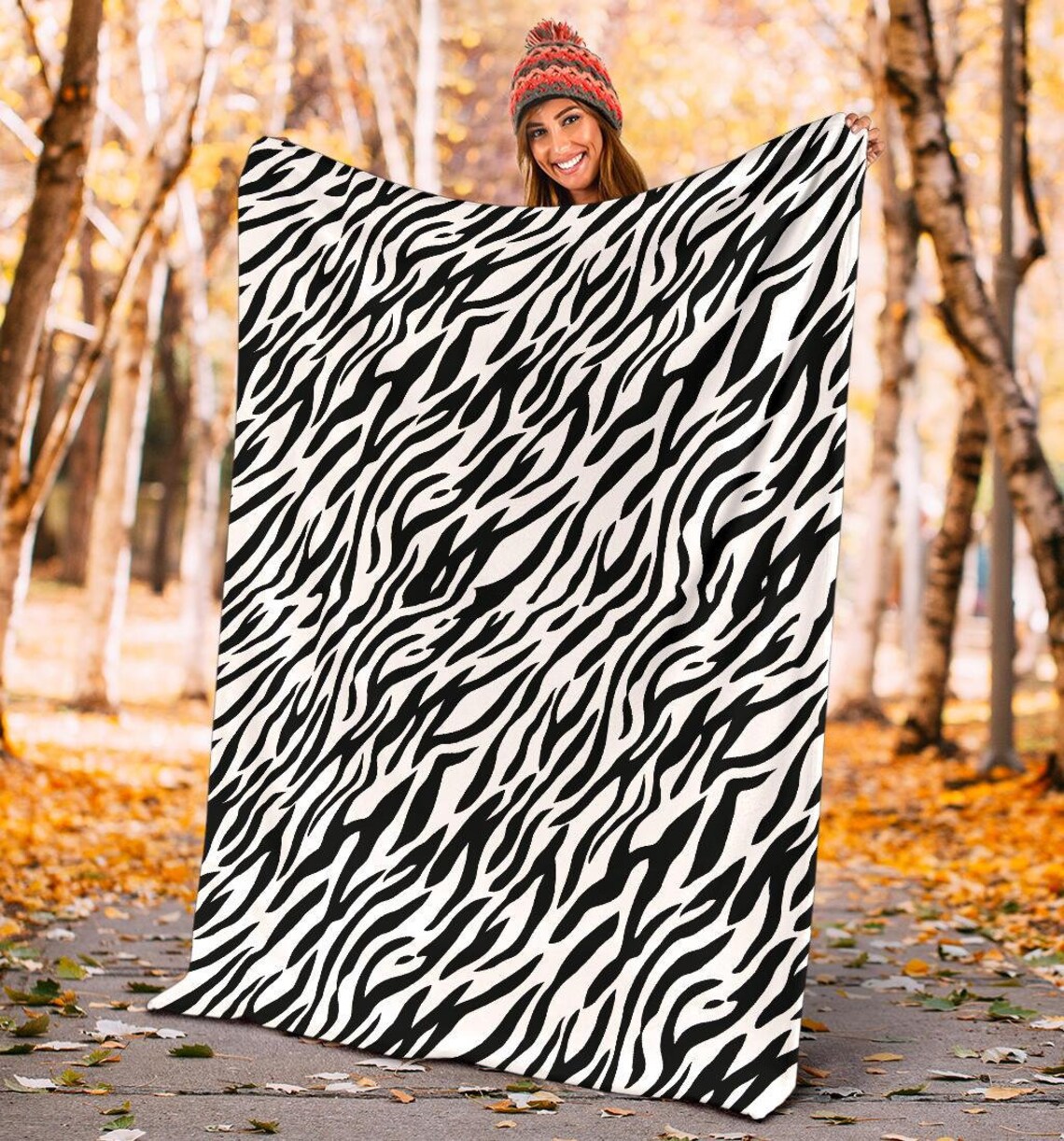 Zebra Blanket Zebra Throw Blanket Zebra Fleece Blanket Etsy