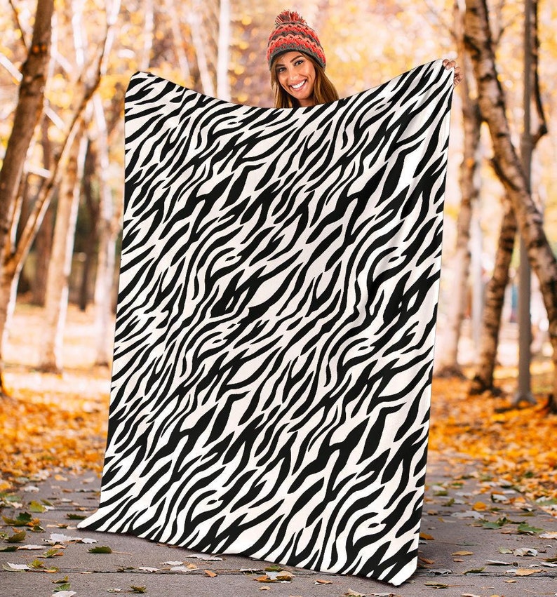 Zebra Blanket Zebra Throw Blanket Zebra Fleece Blanket Etsy