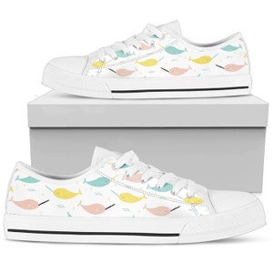 Narwhal Shoes, Narwhal Sneakers, Narwhal Women Shoes, Narwhal Kid Shoes, Narwhal Canvas Shoes image 5