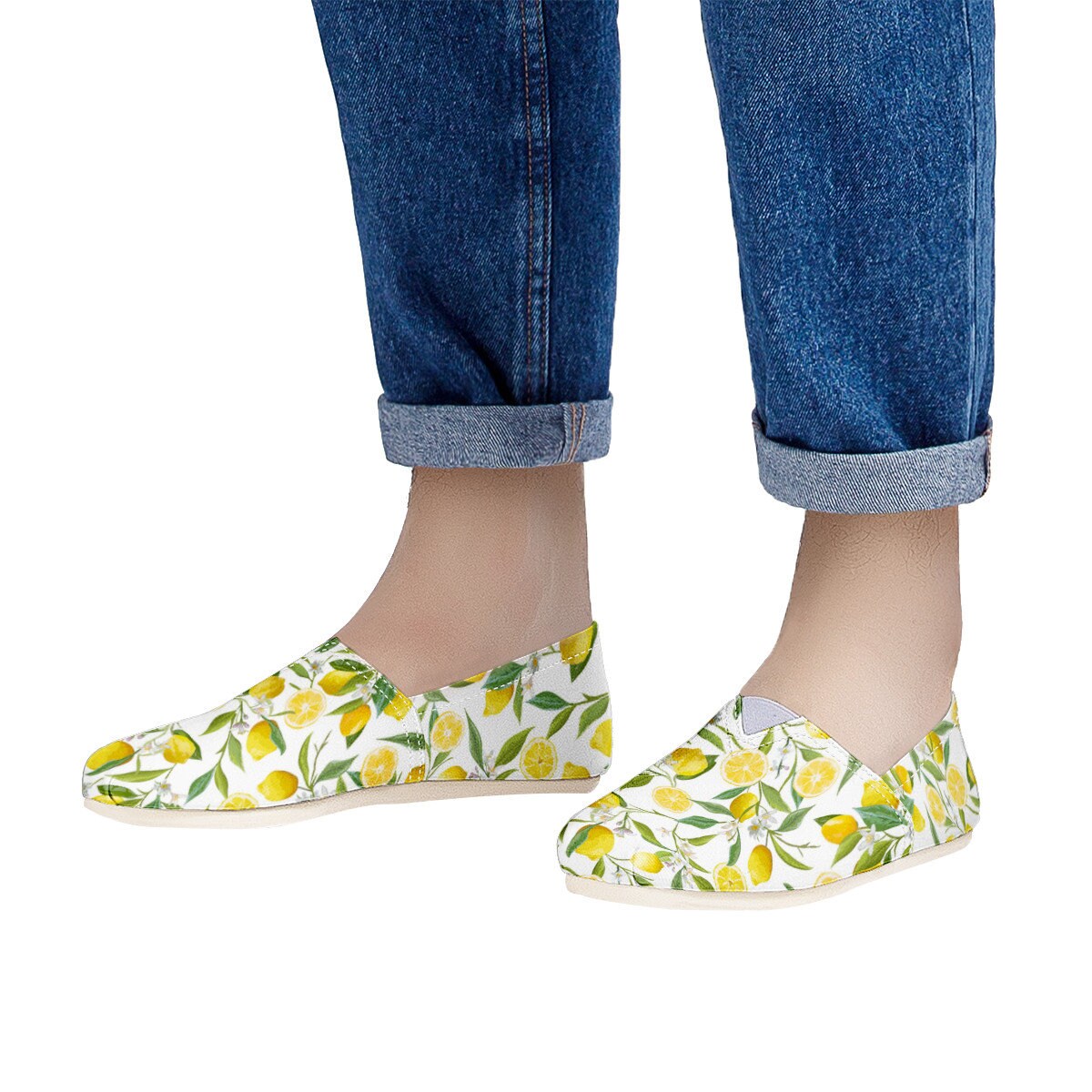 lemon canvas shoes