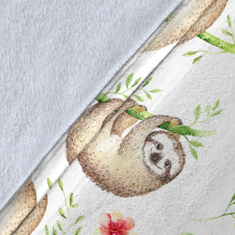 Sloth Kid Blanket Sloth Adult Blanket Sloth Fleece Blanket Sloth Throw Blanket Sloth Blanket