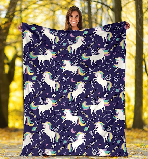 Unicorn throw blanket hotsell