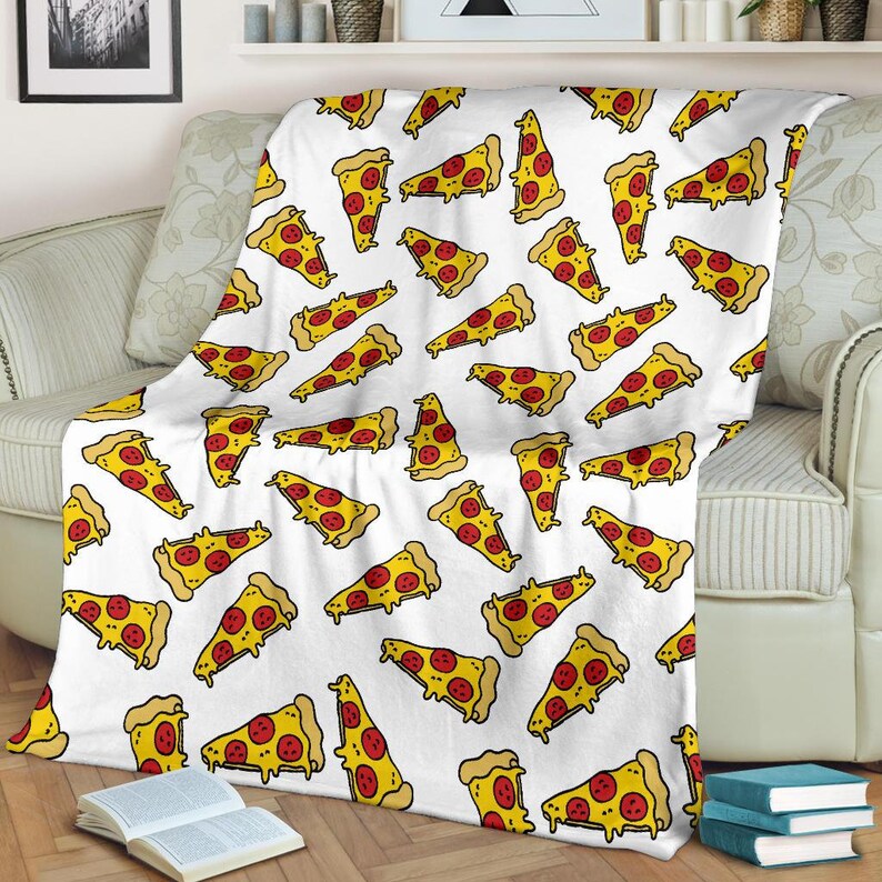 Pizza Blanket Pizza Throw Blanket Pizza Fleece Blanket Etsy
