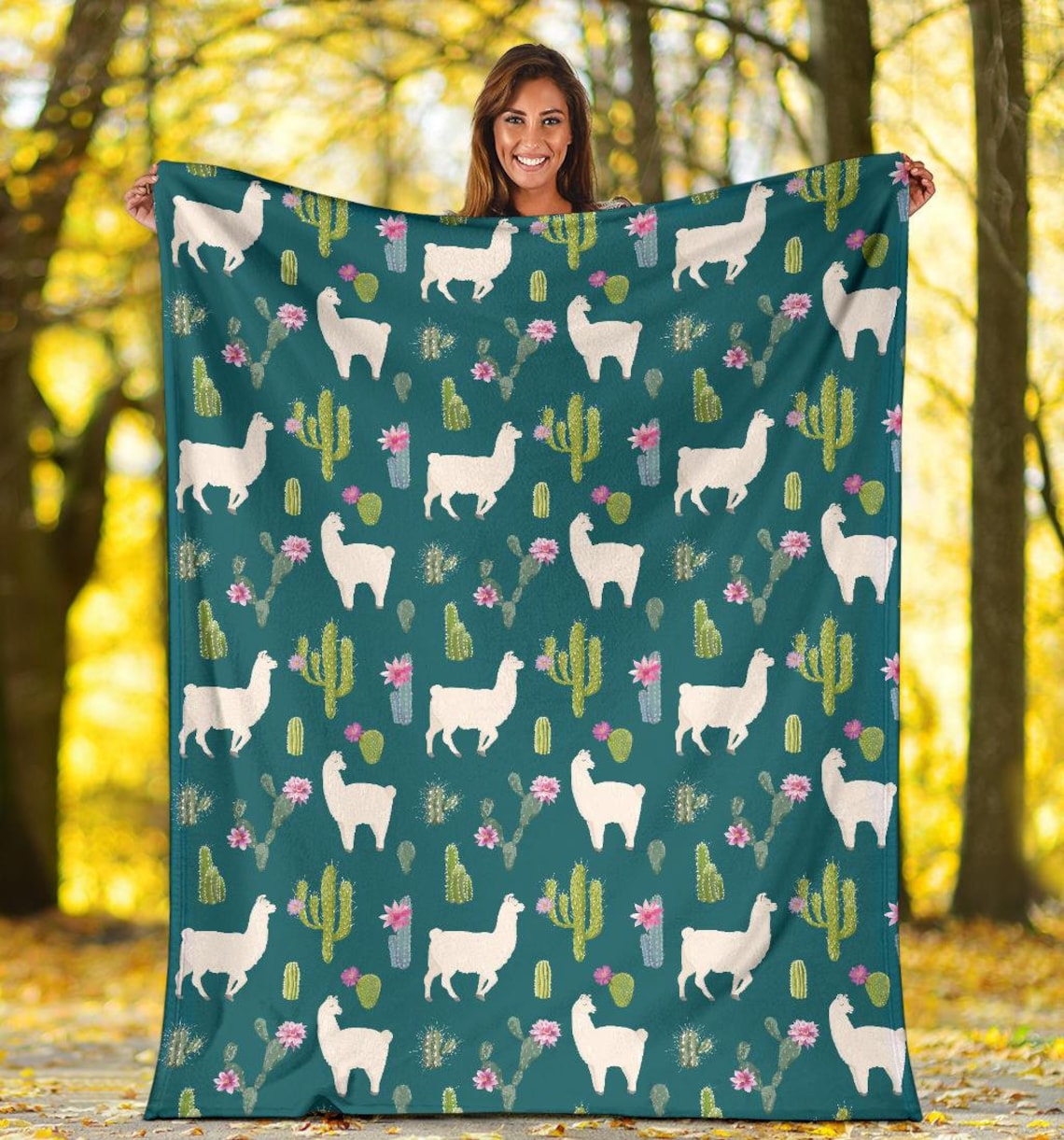 Llama Blanket Llama Throw Blanket Llama Fleece Blanket Etsy