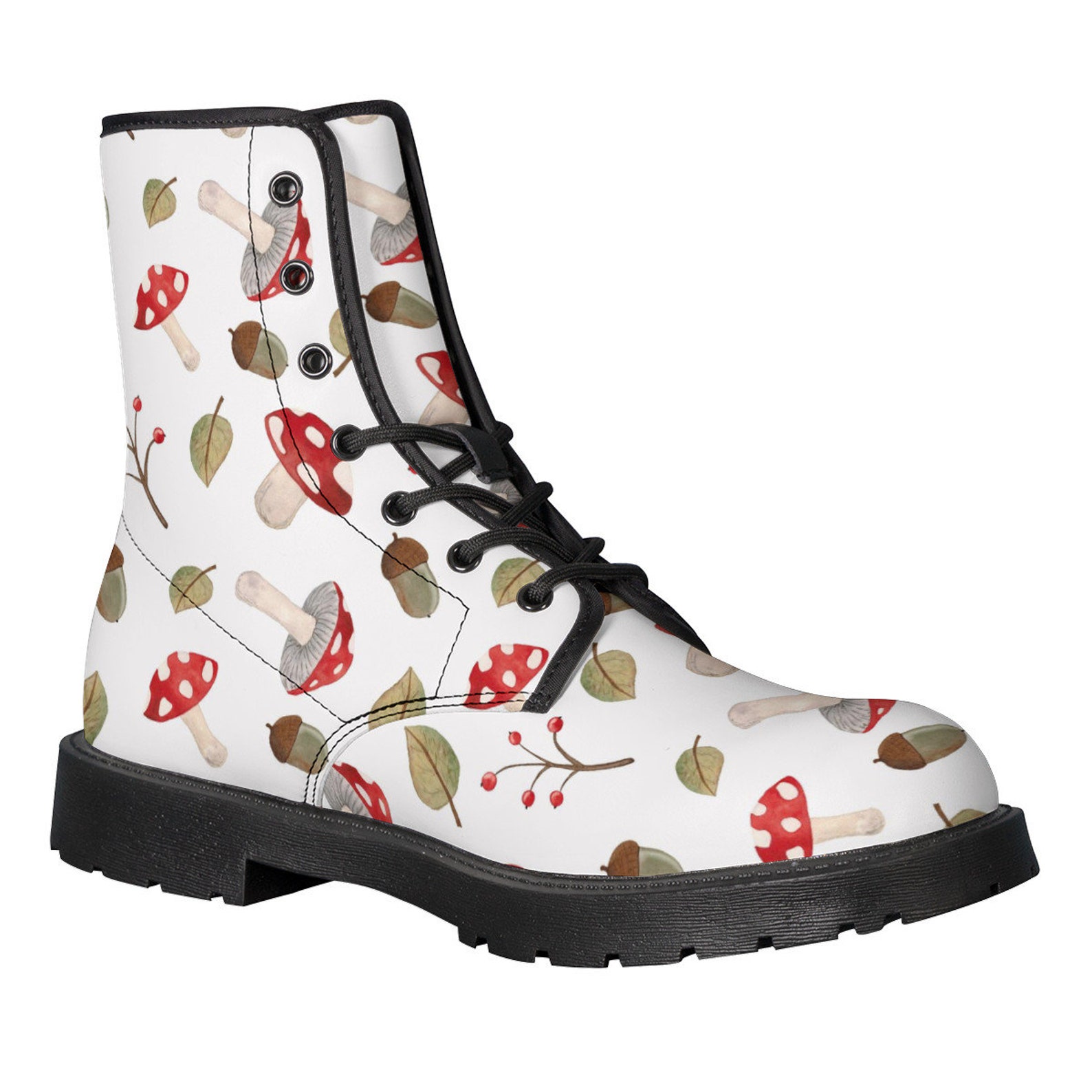 mushroom leather boots