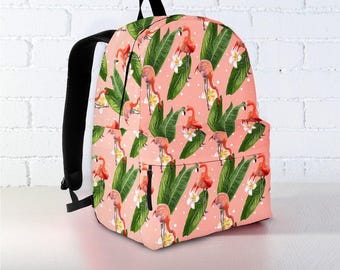 Tropical Flamingo NGIL Canvas Backpack - Etsy display picture 2