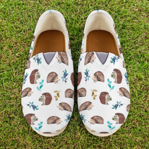 Hedgehog Shoes | Hedgehog Women Shoes | Shoes With Hedgehog | Hedgehog | Women Canvas Shoes |   Style | Women Casual Shoes