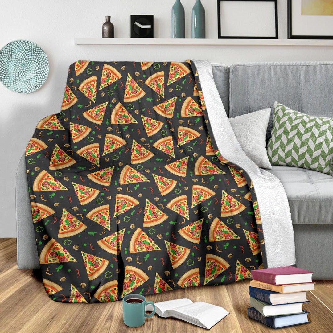  Pizza Blanket Super Soft Flannel Lightweight Throw