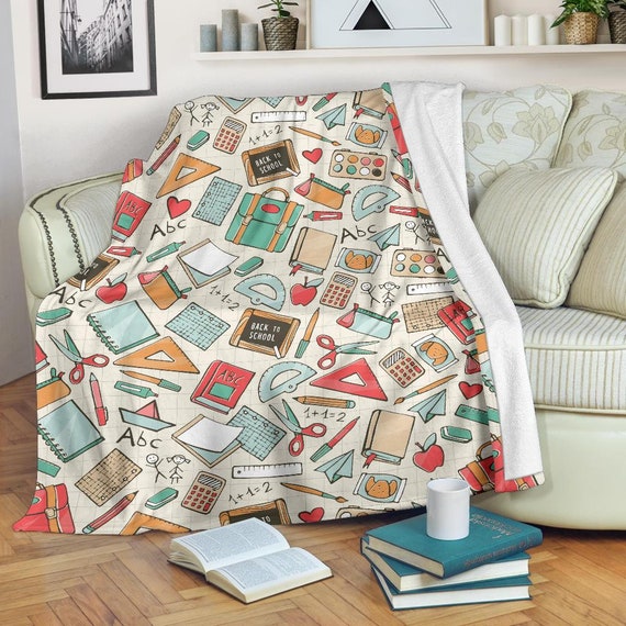 Teacher Blanket Teacher Throw Blanket Teacher Fleece Etsy