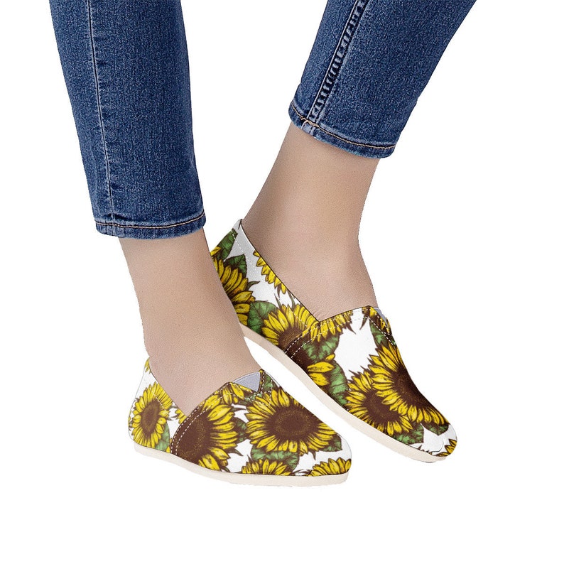Sunflower Shoes Sunflower Women Shoes Shoes With Sunflower - Etsy