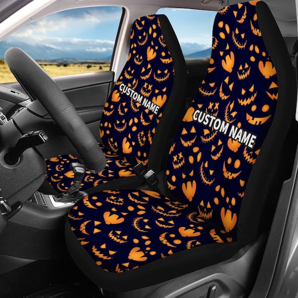 Halloween Pumpkin Pattern Print Pet Car Seat Cover