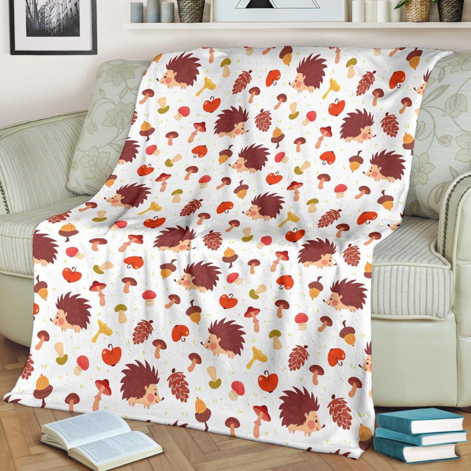 Hedgehog Blanket Hedgehog Throw Blanket Hedgehog Fleece Etsy UK
