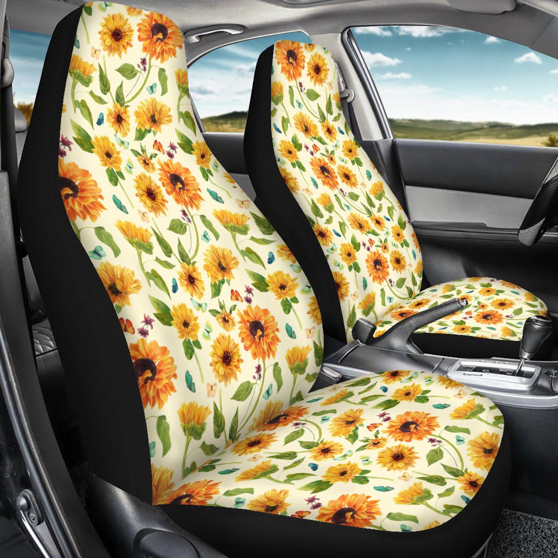 Sunflower Car Seat Covers Etsy