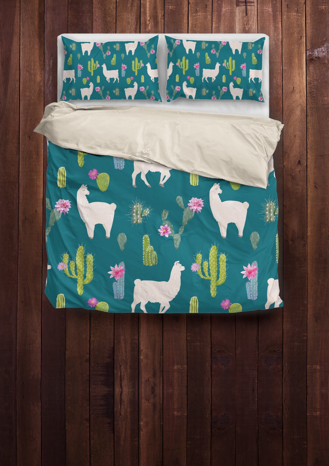 Llama Bedding Llama Duvet Cover Llama Lovers Bedding Etsy