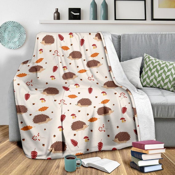 Hedgehog Blanket Hedgehog Throw Blanket Hedgehog Fleece Blanket