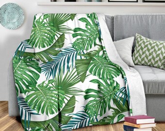 80x60 inches QSmx Tropical Leaves of Palm Tree and Flowers Flamingo Blankets King Size Flannel Fleece Microfiber Throw Blanket Luxury Cozy Couch Bed Car Office Blankets Super Soft and Warm Plush 80x60 inches QSmx Tropical Leaves of Palm Tree and Flowers Flamingo Blankets King Size Flannel Fleece Microfiber Throw Blanket Luxury Cozy Couch Bed Car Office Blankets Super Soft and Warm Plush