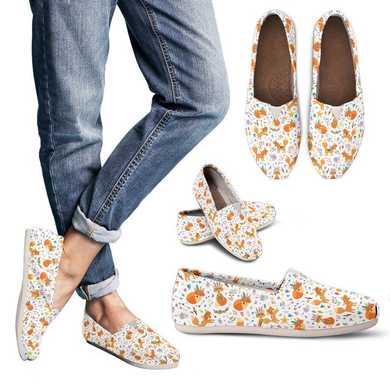 Fox Gifts | Women Canvas Shoes Fox Shoes Fox Women Shoes Women Casual Shoes Shoes With Fox Style