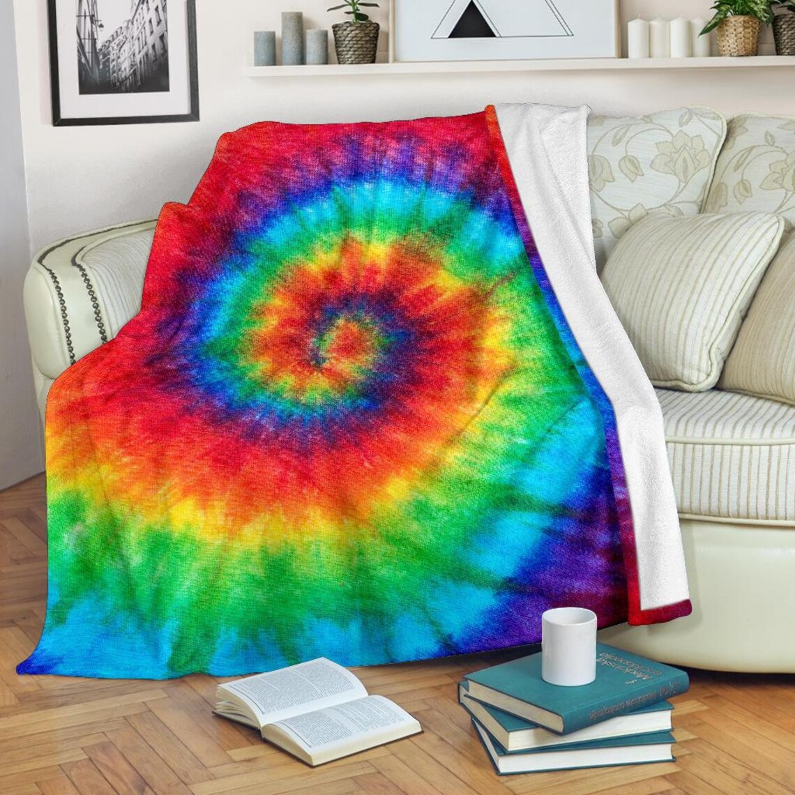 Tie Dye Blanket Tie Dye Throw Blanket Tie Dye Fleece Etsy