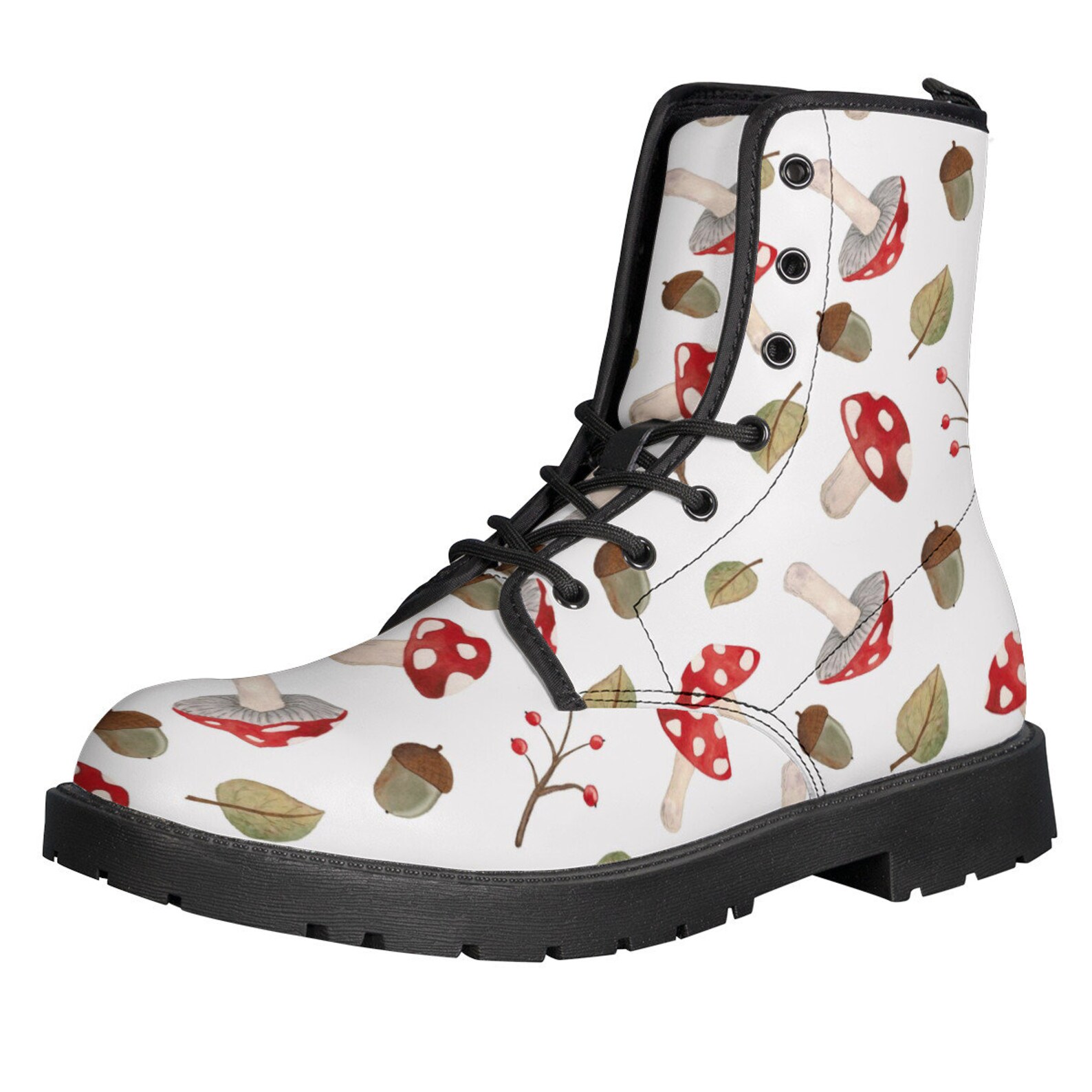 mushroom leather boots