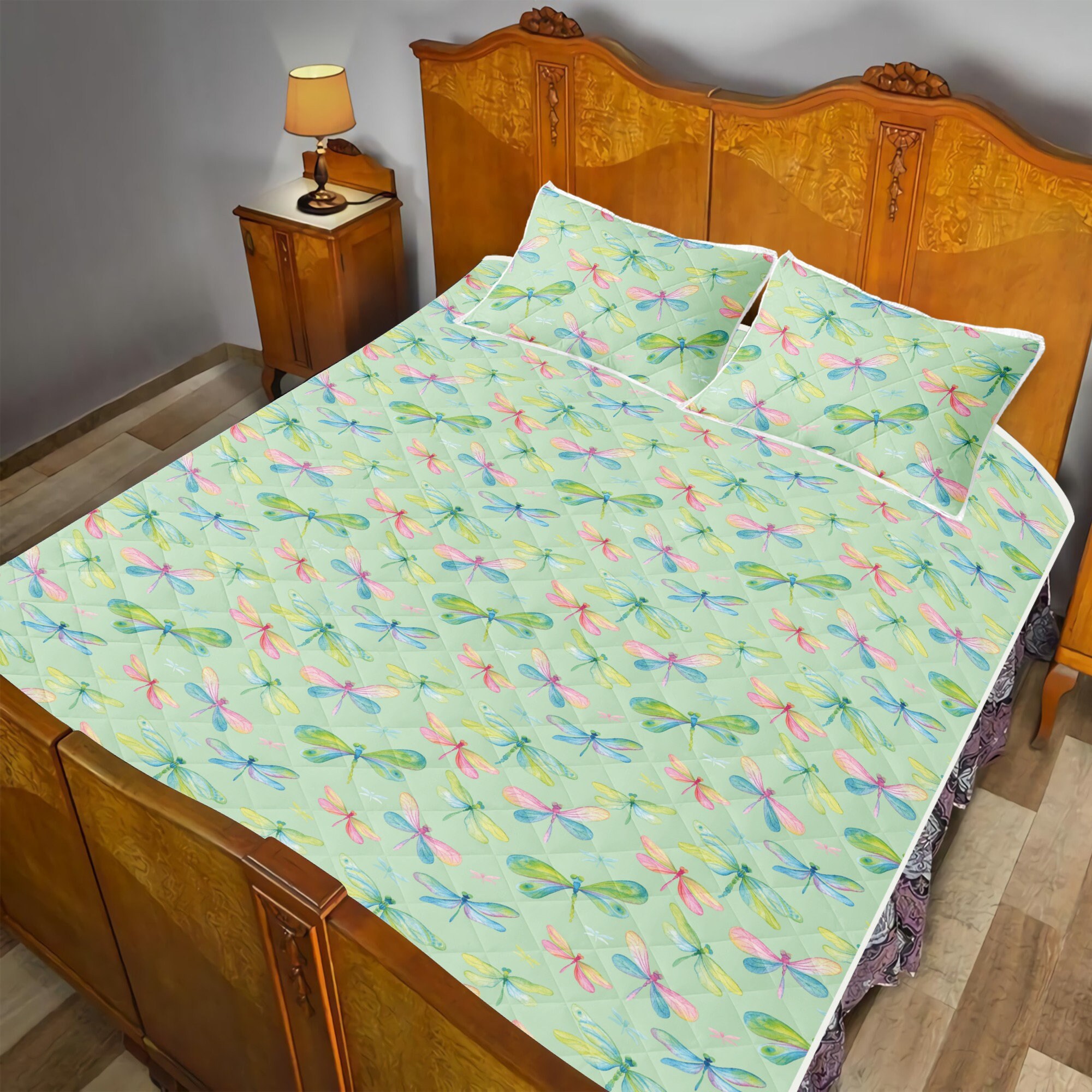 Dragonfly Quilt Dragonfly Quilt Sets Dragonfly Quilt Bed Etsy