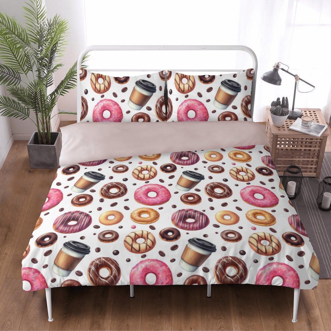 Donut Bedding Set With Duvet Cover and Pillowcases Etsy