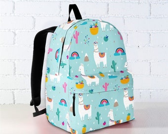 Personalized Llama Backpack | Backpack | Backpack Women | Laptop Backpack | Vegan Backpack | Llama Gift | Llama Lover | Llama