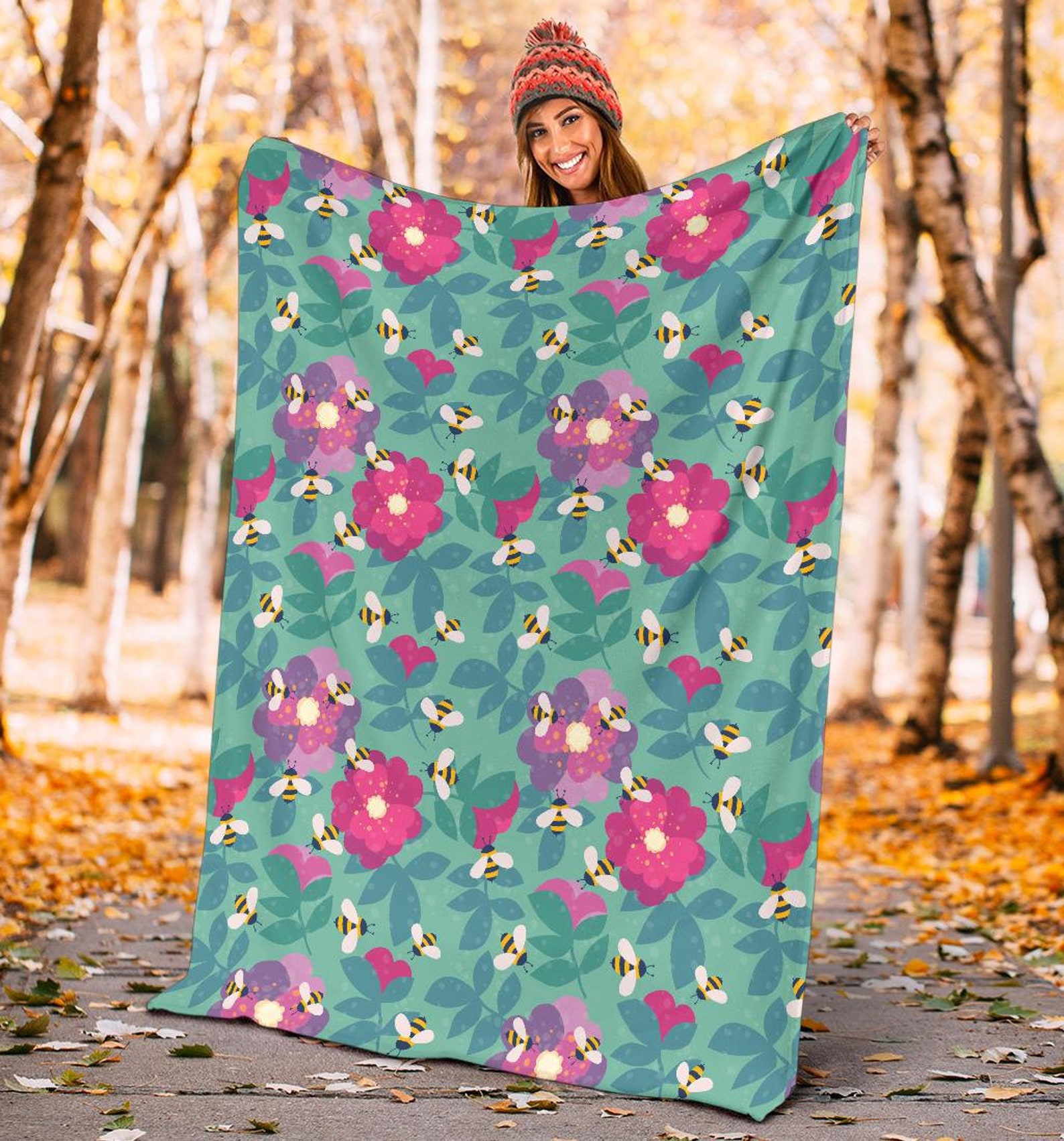 Bee Blanket Bee Throw Blanket Bee Fleece Blanket Bee Adult Etsy