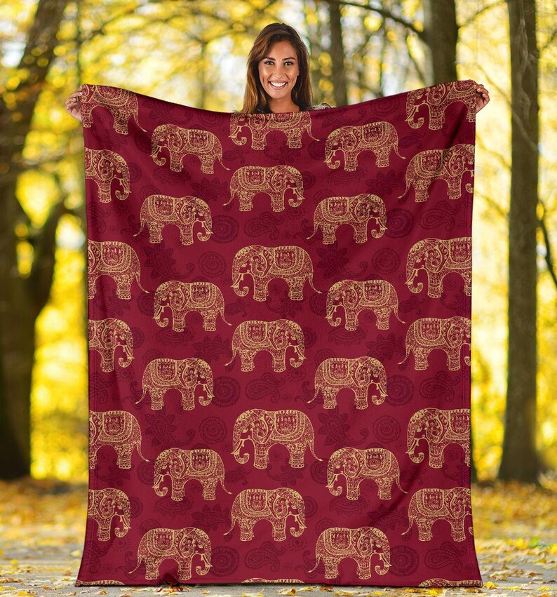 Elephant Kid Blanket Elephant Adult Blanket Elephant Fleece Blanket Elephant Throw Blanket Elephant Blanket