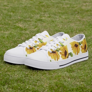 Sunflower Shoes, Sunflower Sneakers, Sunflower Women Shoes, Kid Sunflower Shoes, Shoes With Sunflower, Sunflower Wedding Shoes