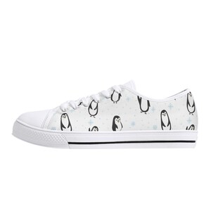 Penguin Shoes, Penguin Sneakers, Penguin Women Shoes, Penguin Kid Shoes, Penguin Canvas Shoes image 7