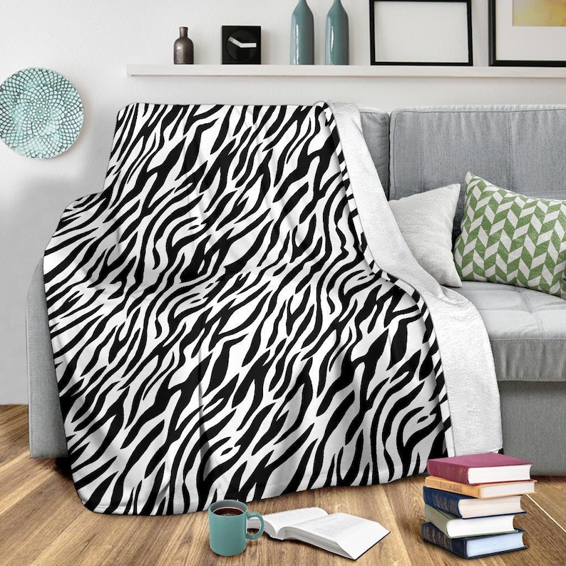 Zebra Blanket Zebra Throw Blanket Zebra Fleece Blanket Etsy