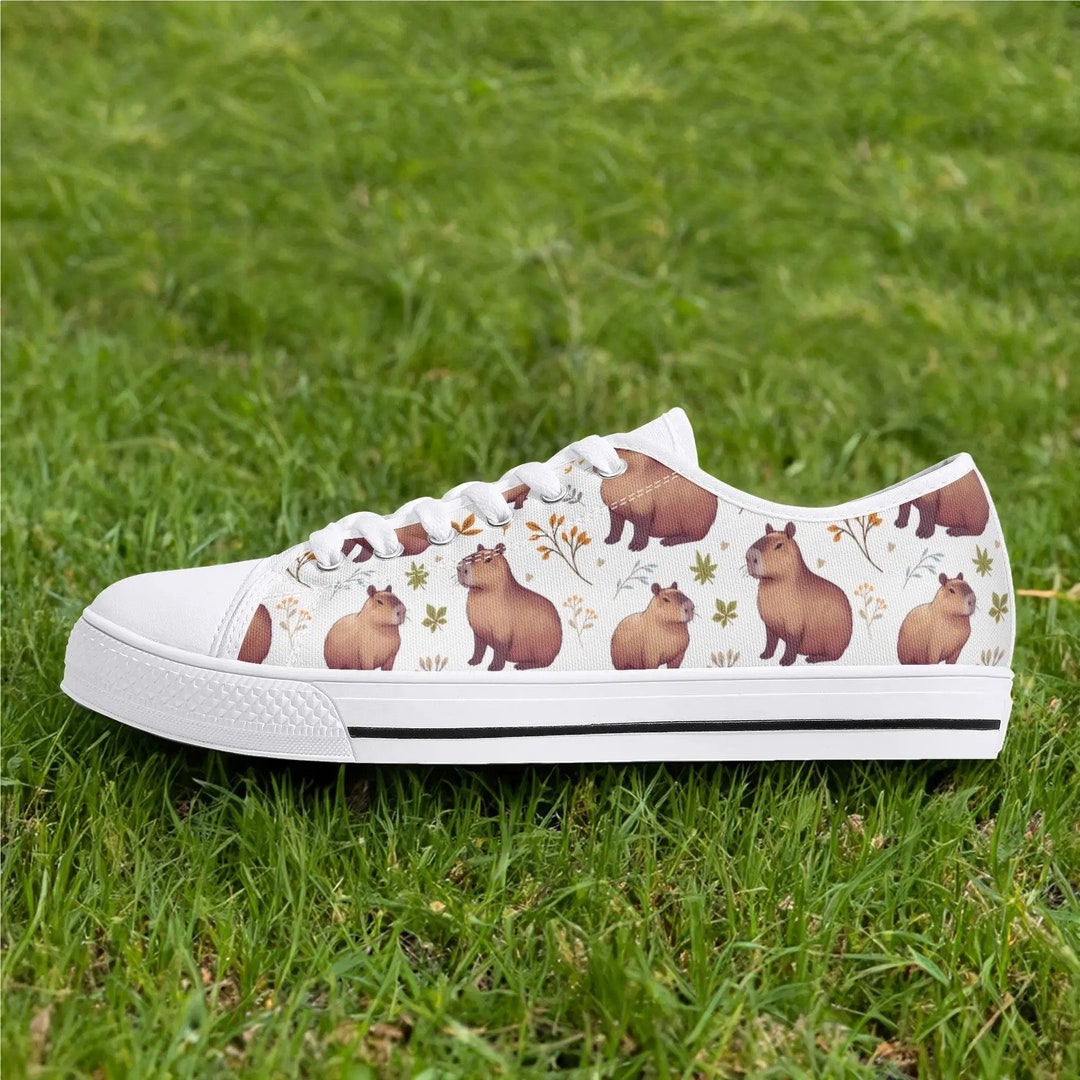 Capybara Sneakers – Cute Low-top Canvas Shoes - Etsy