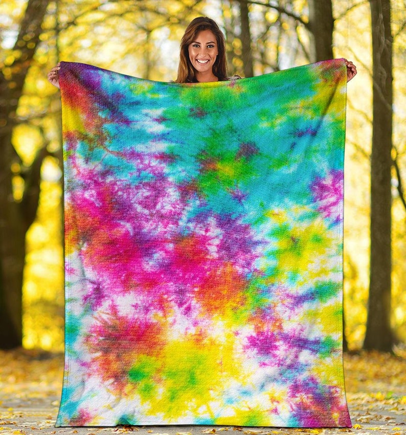 Tie Dye Blanket, Tie Dye Throw Blanket, Tie Dye Fleece Blanket, Tie Dye Adult Blanket, Tie Dye Kid Blanket image 5