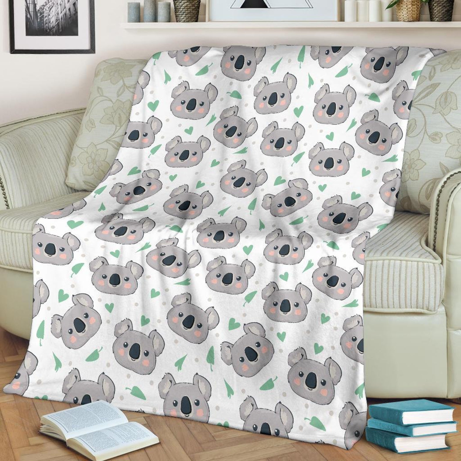 Koala Blanket Koala Throw Blanket Koala Fleece Blanket Etsy