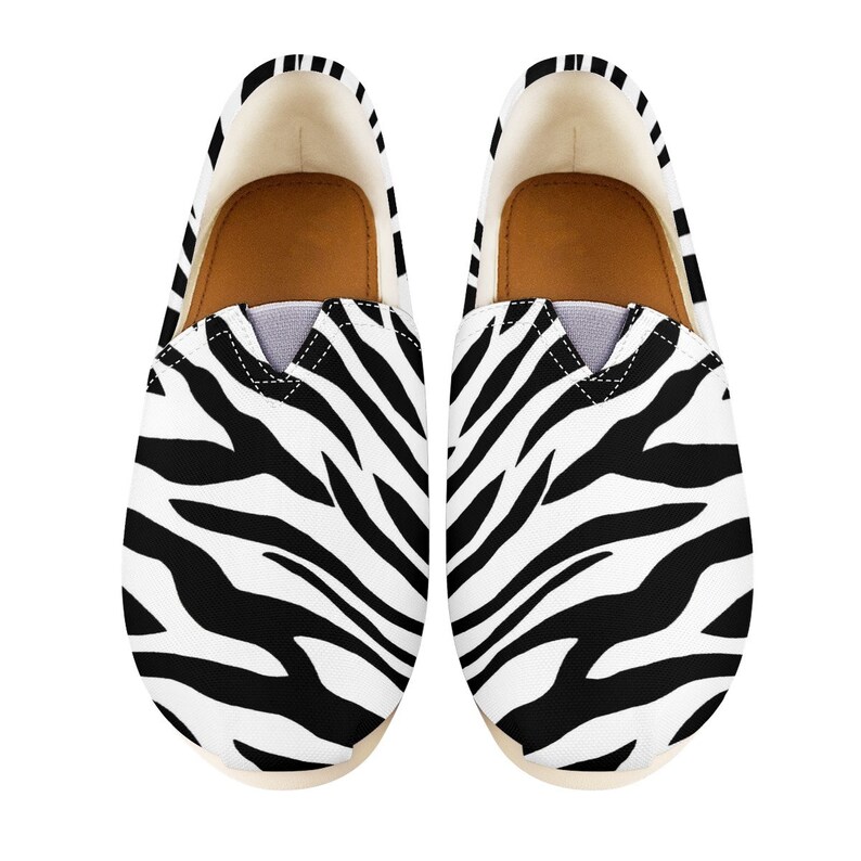 Zebra Shoes Women Shoes Shoes With Zebra Women Canvas Etsy