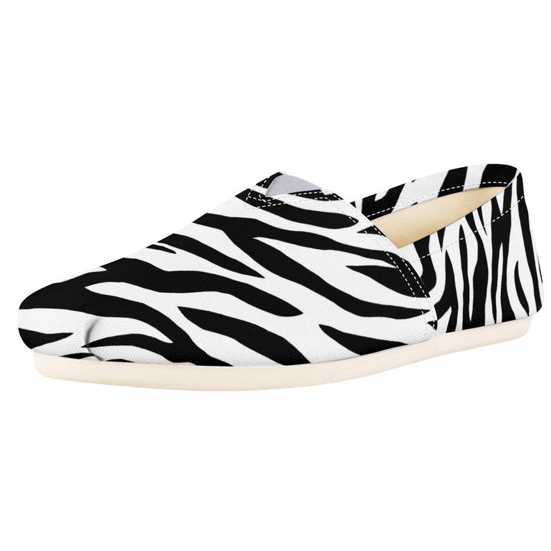Zebra Shoes Women Shoes Shoes With Zebra Women Canvas Etsy