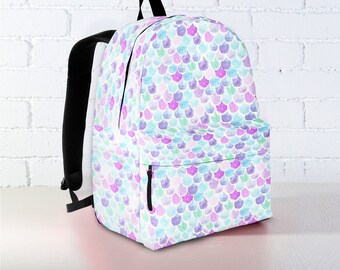 Sac à dos personnalisé en forme d'écailles de sirène : cadeau pour les amoureux des sirènes