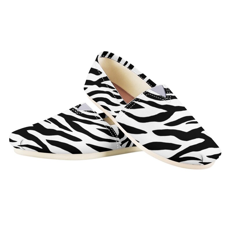 Zebra Shoes Women Shoes Shoes With Zebra Women Canvas Etsy