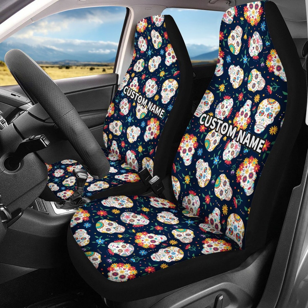 Geometric Skull Pet Car Seat Cover