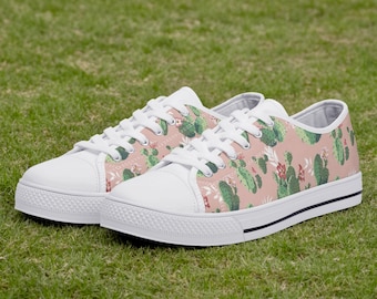 Cactus Sneakers for Women and Kids - Stylish and Comfy shoes for Cactus lover - Cactus Gift