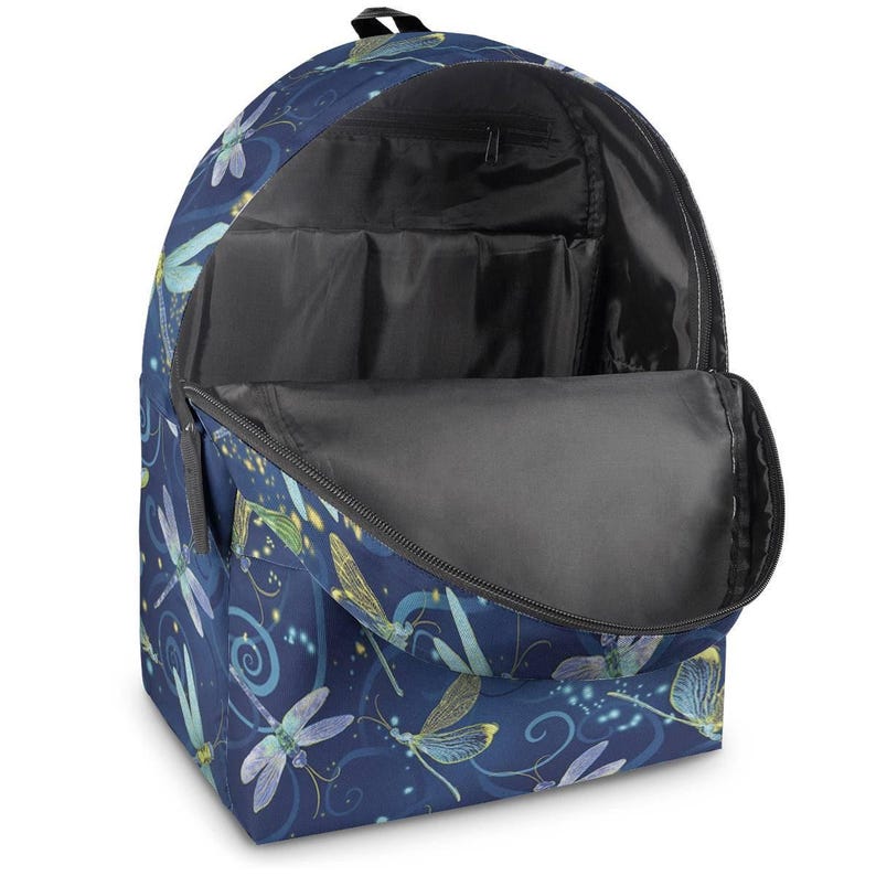 Personalized Dragonfly Backpack – Custom Name Kids School Bag, Nature Insect Rucksack image 2