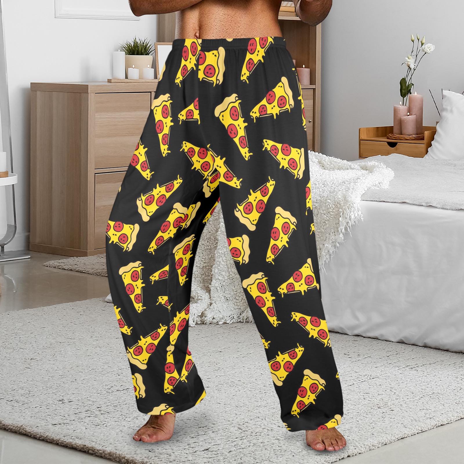 funny pajama pants pizza pyjamas mens