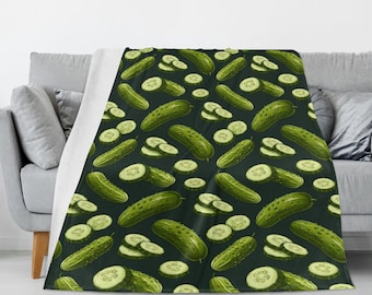 Personalized Pickle fleece throw blanket