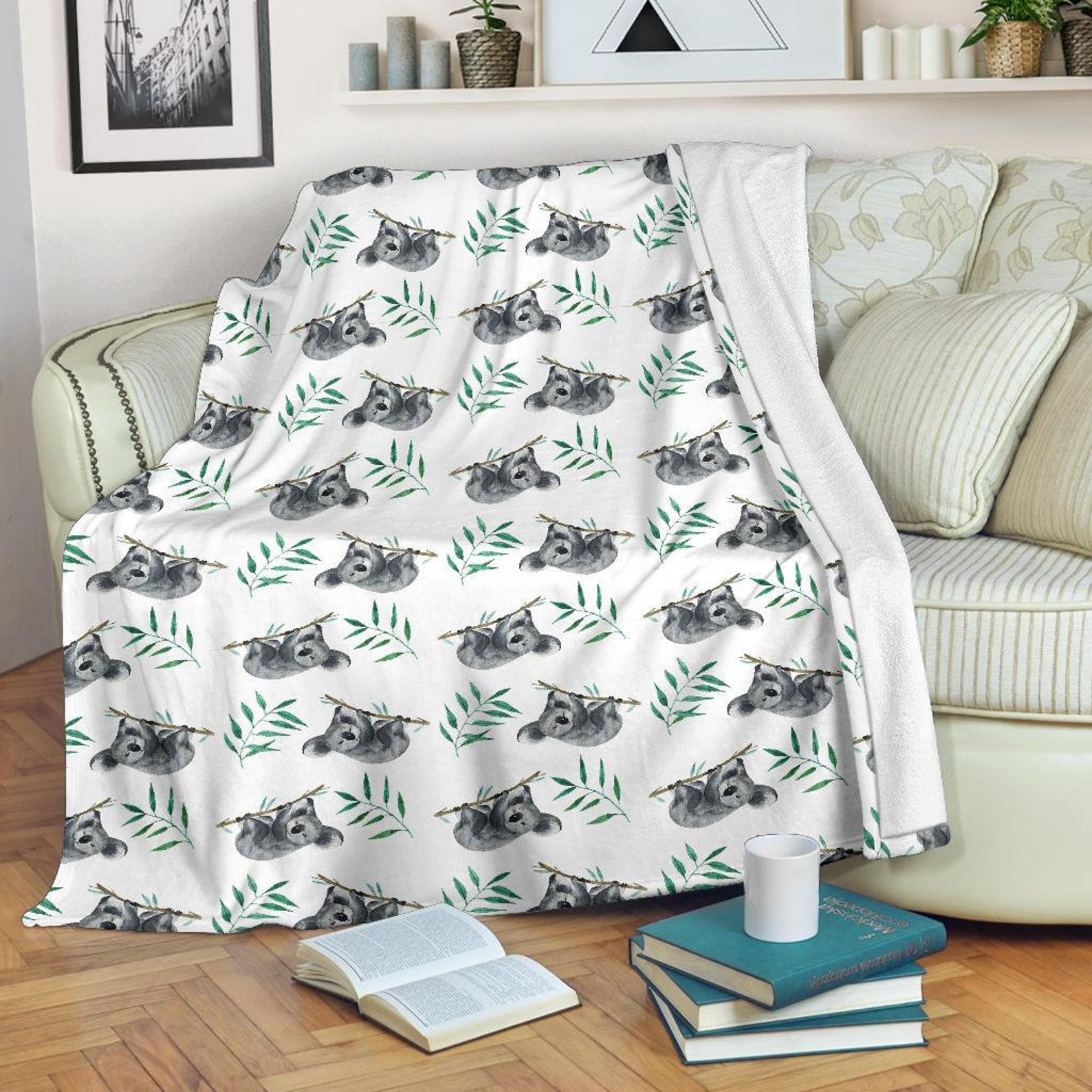 Koala Blanket Koala Throw Blanket Koala Fleece Blanket Etsy